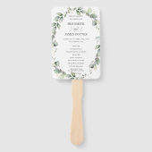 Éventail Rustic Chic Green Programme de mariage de germes (Devant)