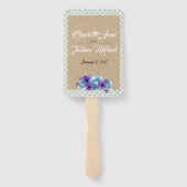 Éventail Rustic Cottage Rose Mariage Suite Réception (Dos)