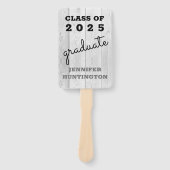 Éventail Rustic Country Grey Barnwood 2025 Graduation (Devant)