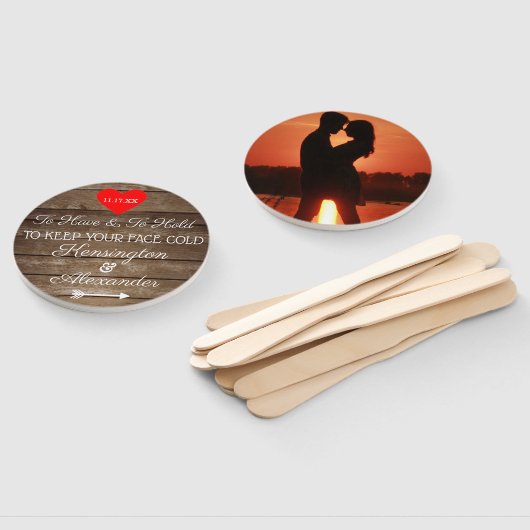 Éventail Rustic Country Invité Favoriser Mariage Fan | (Non-assemblé)