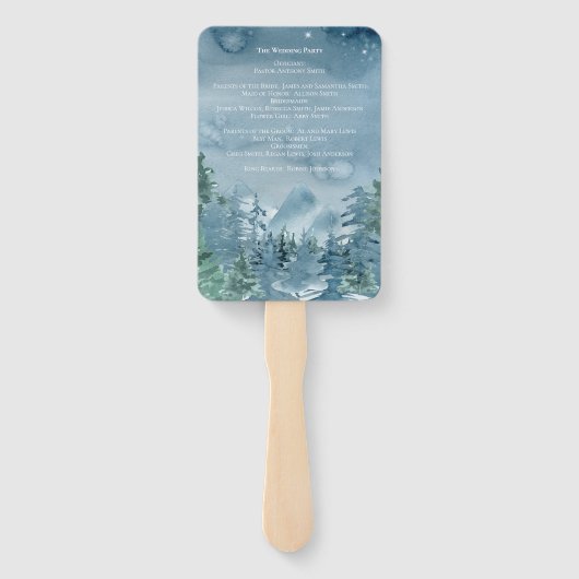 Éventail Rustic Dark Dusk Blue Mountains 🏔️ programme de m (Dos)