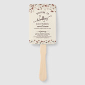 Éventail Rustic Earthtone Boho Programme de mariage Fleur s (Devant)