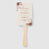 Éventail Rustic Floral Automne Mariage de automne Programme (Devant)