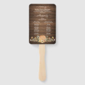 Éventail Rustic Floral Harvest Citrouille Wedding Programme (Dos)