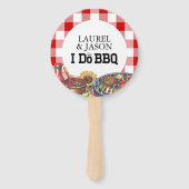 Éventail Rustic I Do BBQ Couple ShowParty En vichy (Devant)