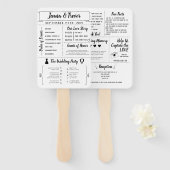 Éventail Rustic Infographic Fun Programme (Devant et derrière)