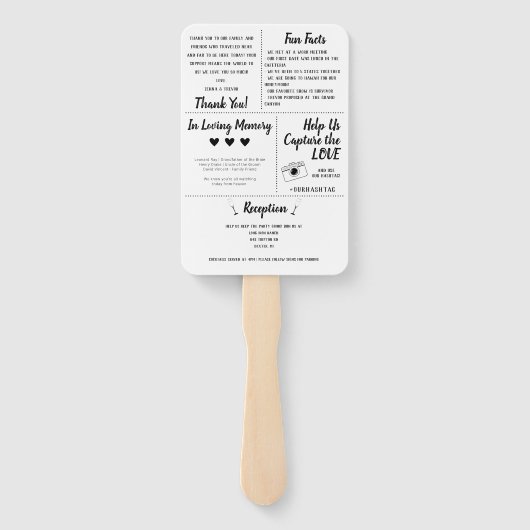 Éventail Rustic Infographic Fun Programme (Dos)