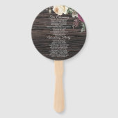 Éventail Rustic Mariage Lace Floral Wedding Programme (Dos)