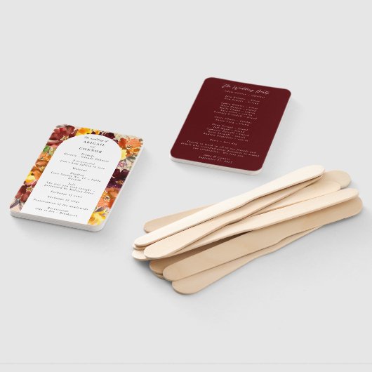 Éventail Rustic Marsala Burange Orange Fall Wreath Programm (Non-assemblé)