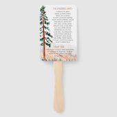 Éventail Rustic Mountains Pine Trees Programme de mariage d (Dos)