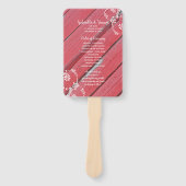 Éventail Rustic Red Grange Wood Mariage campagnard Programm (Devant)