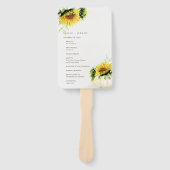 Éventail Rustic Sunflower Citrouille Floral Wedding Program (Devant)