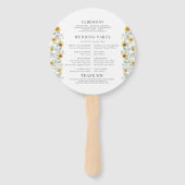 Éventail Rustic Sunflower Wreath Programme Mariage de autom (Dos)