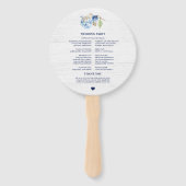 Éventail Rustic Watercolor Beach Mariage floral nautique (Dos)