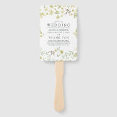 Éventail Rustic Watercolor Forest Wedding Programme (Devant)