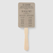 Éventail Rustic Woodsy Mountain Wedding Programme (Dos)