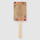 Éventail Rustique Automne Autumnal Floral Wedding Programme (Dos)