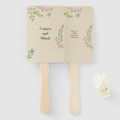 Éventail Rustique avec Mariage de verdure (Devant et derrière)