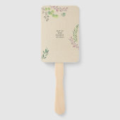 Éventail Rustique avec Mariage de verdure (Dos)