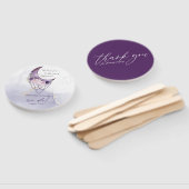 Éventail Rustique BOHO Purple Aquarelle Crescent Lune (Non-assemblé)