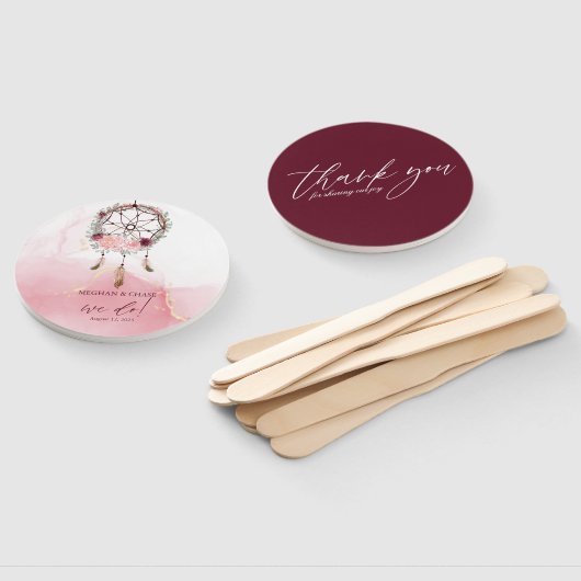 Éventail Rustique Dusty Rose Floral Dream Catcher (Non-assemblé)