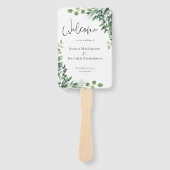 Éventail Rustique Eucalyptus Programme de mariage (Devant)