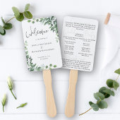 Éventail Rustique Eucalyptus Programme de mariage