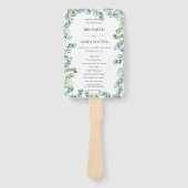Éventail Rustique Eucalyptus Programme de mariage vert (Devant)