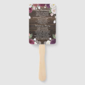 Éventail Rustique Floral Bois Chaînes luminaires Programme (Dos)