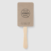 Éventail Rustique Kraft | Logo d'entreprise moderne promoti (Dos)