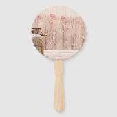 Éventail Rustique Mason Jar Floral Fête des mariées rose (Dos)