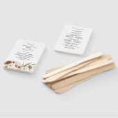 Éventail Rustique Neutral Boho Floral Wedding Programme (Non-assemblé)