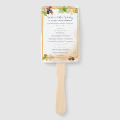 Éventail Rustique Romantique Automne Berry Wedding Programm (Devant)