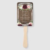 Éventail Rustique Romantique Verdure Mason Jar Programme de (Devant)