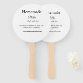 Éventail Sachets maison faits avec amour ajouter texte site (Devant et derrière)