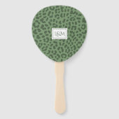 Éventail Safari Jungle Chats Green Leopard Mariage (Dos)