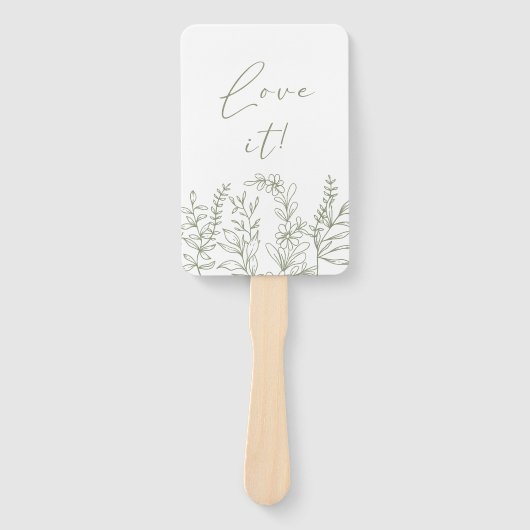 Éventail Sage Boho Flower Dites Oui À La Robe (Devant)