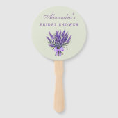 Éventail Sage Green Bow Floral Lavender Fête des mariées (Devant)