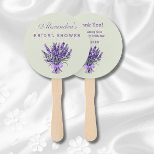 Éventail Sage Green Bow Floral Lavender Fête des mariées