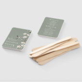 Éventail Sage Green Chinoiserie Floral Wedding Programme (Non-assemblé)