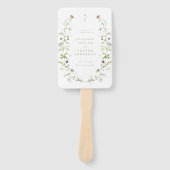 Éventail Sage Green Fleur sauvage Rustic Boho Wedding Progr (Devant)
