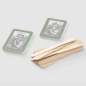 Éventail Sage Green Photo moderne Gold Heart Wedding Progra (Non-assemblé)