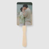 Éventail Sage Green Simple Photo Modern Wedding (Dos)