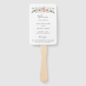 Éventail Sage Greenery Dusty Rose Floral Wedding Programme (Devant)