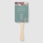 Éventail Sage Rustique Boho Dusty Rose Fleurs Mariage (Devant)