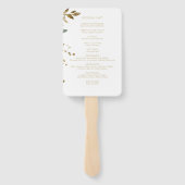 Éventail Sage vert et blanc | Mariage d'aquarelle florale (Dos)