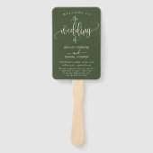 Éventail Sage Vert minimal Nous faisons Mariage Programme (Devant)