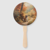 Éventail Saint Bernard en automne Feuilles Automne automne  (Dos)