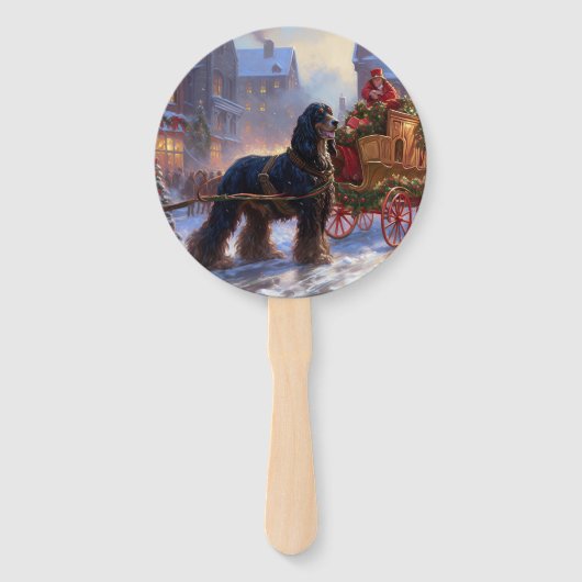 Éventail Saison de Noël Cocker Spaniel (Dos)