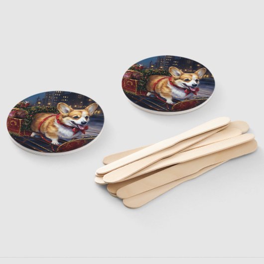 Éventail Saison de Noël de Corgi (Non-assemblé)